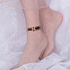 Candy Color Glass Seed Beads Stretch Anklets Set for Girl Women AJEW-SW00003-7