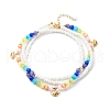 Glass Seed & Cat Eye Waist Beads NJEW-C00030-01-2