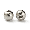 304 Stainless Steel Hollow Round Seamed Beads STAS-R032-3mm-2