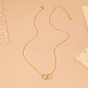 Elegant 925 Sterling Silver & Imitation Pearl Double Circle Pendant Necklaces for Women GR8670-5