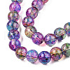 Baking Painted Glass Beads Strands X-DGLA-Q023-6mm-DB57-2