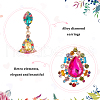 ANATTASOUL 2 Pairs 2 Style Rhinestone Teardrop & Rectangle Dangle Stud Earrings EJEW-AN0002-98-3