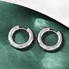 202 Stainless Steel Polishing Hoop Earrings EJEW-M106-02P-04-1
