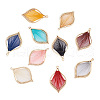 Beadthoven 14pcs 7 colors Alloy Leaf Pendant PALLOY-BT0002-08-2
