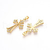 Brass Micro Pave Cubic Zirconia Pendants KK-N257-31G-2