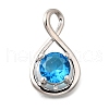 925 Sterling Silver Pave Cubic Zirconia Pendants STER-V001-03P-12-1