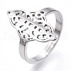Non-Tarnish 304 Stainless Steel Sailor's Knot Adjustable Ring RJEW-T027-01P-1