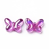 UV Plating Rainbow Iridescent Acrylic Beads PACR-H001-06-3