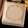 Stainless Steel Alloy Charm Anklets WG33B59-34-1