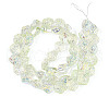 Transparency Electroplate Glass Beads Strands GLAA-T023-41A-07-2