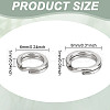 DELORIGIN 304 Stainless Steel Double Loops Keychain Rings FIND-DR0001-35B-2