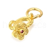 Rack Plating Brass Micro Pave Cubic Zirconia Ice Pick Pinch Bails KK-F883-16G-01-2