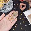 ARRICRAFT 350Pcs 2 Colors Baking Painted Pearlized Glass Pearl Round Bead Strands HY-AR0001-14-3