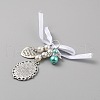 Wedding Bouquet Alloy & Glass Photo Charms DIY-WH20004-07D-AS-2