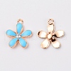 Zinc Alloy Enamel Flower Pendant ENAM-TAC0007-14C-1