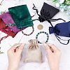  12Pcs 6 Colors Velvet Bags Drawstring Jewelry Pouches TP-NB0001-24-3