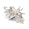 Alloy Bee Brooch with Resin Pearl JEWB-A004-01P-2