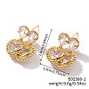 Chic Brass Clear Cubic Zirconia Stud Earrings TD6375-1-1