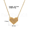 Elegant Vintage Stainless Steel Pave Clear Cubic Zirconia Pendant Necklaces for Women OL2331-1-3