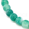 Natural Weathered Agate(Dyed) Round Beaded Stretch Bracelet BJEW-JB08363-04-5
