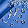 Unicraftale 4 Pairs 4 Size Two Tone 304 Stainless Steel Hinged Hoop Earrings for Women EJEW-UN0002-20-4