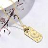 Brass Micro Pave Clear Cubic Zirconia Pendant Necklaces for Women NJEW-S449-01C-G-3