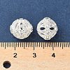 Brass Micro Pave Cubic Zirconia Beads KK-A254-19S-2