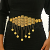 Luxurious Elegant Zinc Alloy & Brass Material Floral Tassel Coin Pendant Waist Chains for Women ZU0356-3