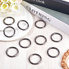 SOFPLATE 10Pcs Alloy Spring Gate Rings FIND-SP0001-38B-4