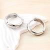 Brass Micro Pave Clear Cubic Zirconia Hoop Earrings EJEW-Z121-01P-3