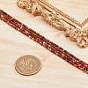 FIBLOOM 2 Strands Natural Red Rainbow Jasper Beads Strands G-FI0001-07-5