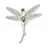 Dragonfly Alloy Rhinestone Brooches for Backpack Clothes JEWB-M067-07P-02-1