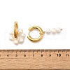 304 Stainless Steel & Freshwater Pearl Asymmetric Hoop Earrings EJEW-S254-01G-3
