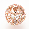 Brass Micro Pave Cubic Zirconia Beads ZIRC-Q013-10mm-142RG-3