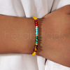 Bohemian Handmade Natural & Synthetic Gemstone Beads Stretch Bracelets FW4303-4