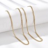 3.5MM 304 Stainless Steel Curb Chain Necklaces NJEW-T016-10G-1