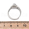 Brass Micro Pave Clear Cubic Zirconia Finger Rings for Women Ease Anxiety RJEW-S624-05P-01-5