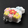 Mother's Day Opaque Resin Pendants RESI-G043-F06-5