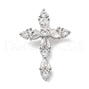 Brass Micro Pave Clear Cubic Zirconia Pendants KK-L228-03P-02-1