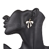 2Pairs Bowknot Alloy Enamel Dangle Stud Earrings EJEW-JE06448-5
