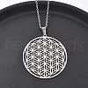 Non-Tarnish 201 Stainless Steel Pendant Necklaces NJEW-S105-JN624-45-1-3