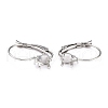 Tarnish Resistant 304 Stainless Steel Leverback Earring Settings STAS-B003-07P-3