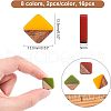 Olycraft 16Pcs 8 Colors Opaque Resin & Walnut Wood Cabochons RESI-OC0001-31-2