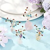 4Pcs Natural Mixed Gemstone Chips Tree of Life Display Decorations AJEW-JD00015-1