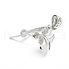 Anti-Tarnish Rhodium Plated 925 Sterling Silver Micro Pave Cubic Zirconia Pendant Bails STER-P034-56P-1