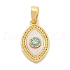 Brass Micro Pave Cubic Zirconia Pendents KK-M303-01G-11-1