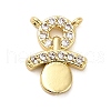 Brass Micro Pave Cubic Zirconia Pendants KK-L229-51G-1