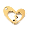 201 Stainless Steel Pendants STAS-A116-01G-09-1