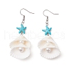 Shell Dangle Earrings EJEW-TA00646-2