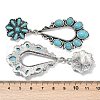 Alloy Synthetic Turquoise Dangle Stud Earrings EJEW-U053-12AS-5